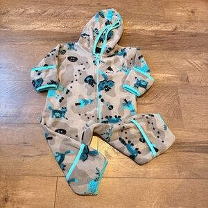 6-12m Burton Fleece Romper